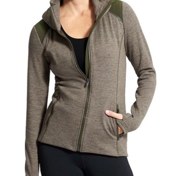 Athleta Jackets & Blazers - 🎁Athleta Stronger Hoodie/Jacket-Green🎁
